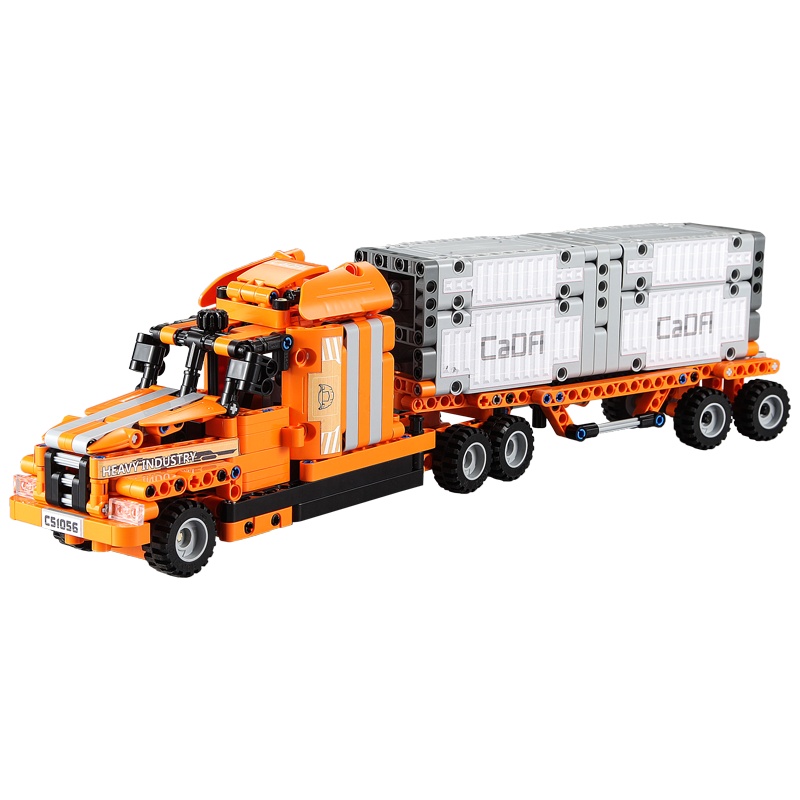 双鹰咔搭 港口工程系列电动积木玩具车十合一套装 儿童积木益智玩具 C71002