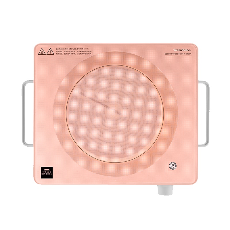 美国worldkitchen梦幻电陶炉家用爆炒新款火锅炉煮茶炉送康宁餐具 蔷薇粉