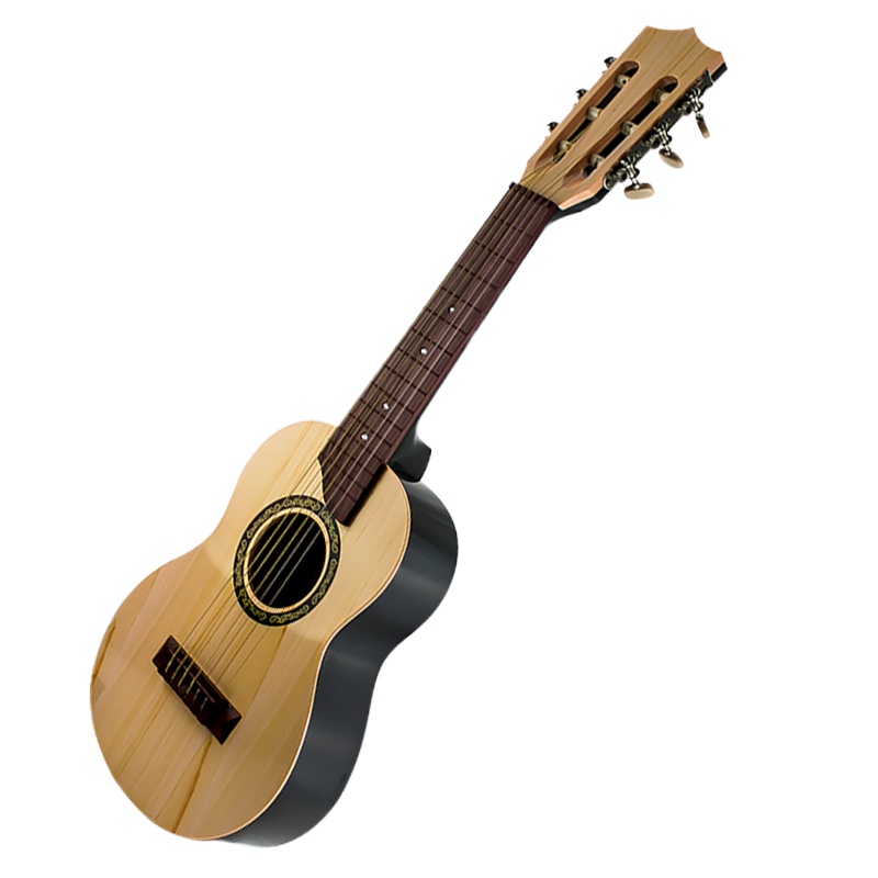 LIU MEI 六美吉他初学者儿童小吉他玩具可弹奏音乐启蒙乐器宝宝节日生日礼物 138-4(黄杨木仿真六弦吉他)