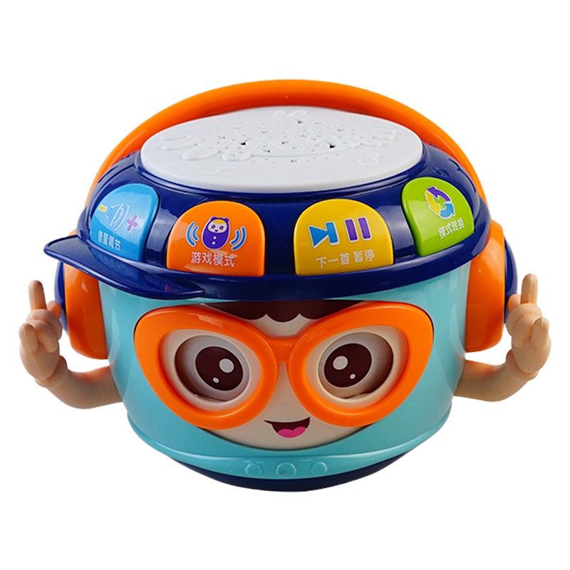 宝贝趣不倒翁手拍鼓DJ电动玩具儿童益智玩具宝宝早教启蒙婴儿学习