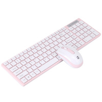 灵蛇(LINGSHE)无线键鼠套装 超薄无线键鼠套装 防水办公无线键鼠套装MK316粉色