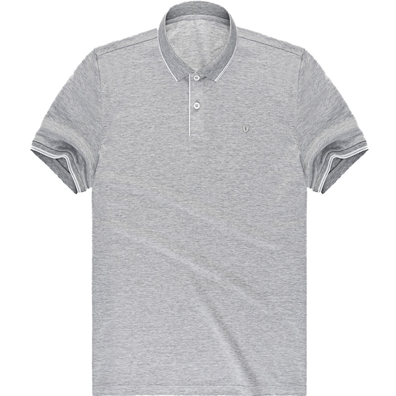 布先生新款透气棉麻短袖T恤 翻领夏季轻商务上班族AT10899