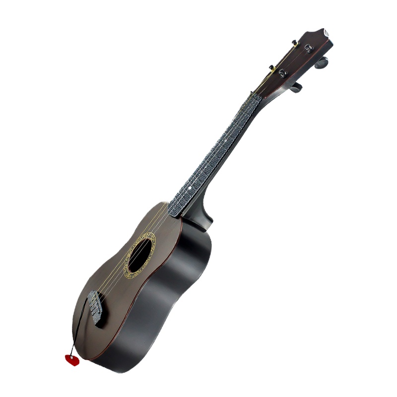 LIU MEI 六美儿童仿真吉他玩具21寸初学者入门可弹奏乐器 音乐启蒙益智早教玩具(135-3仿红木真弦吉他)