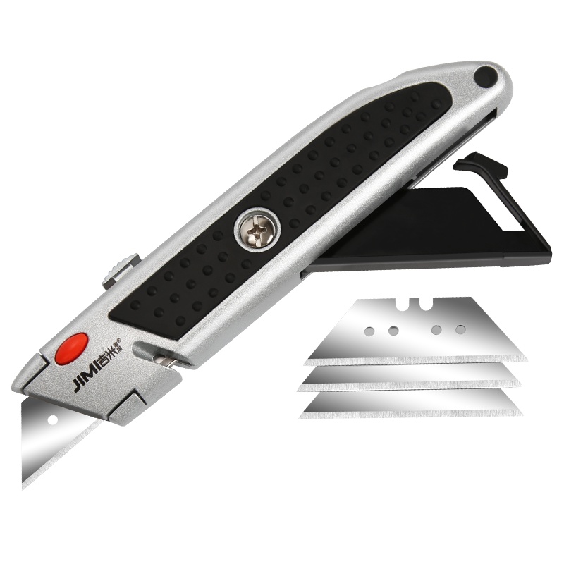 吉米家居 JM-G12009A 重型美工刀 锋利耐用壁纸刀 裁纸刀 家用安全刀具 送SK5材质刀片4片直把款