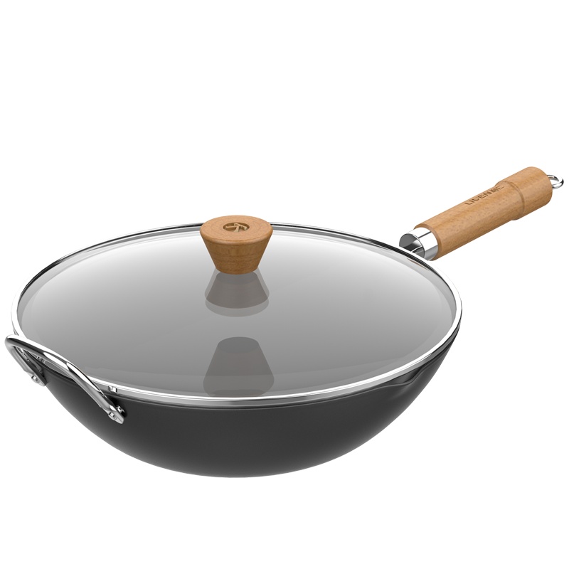 利仁(Liven)34cm大口径精铁炒锅健康安心无涂层不粘锅铁锅燃煤气灶电磁炉通用 JT-C9342