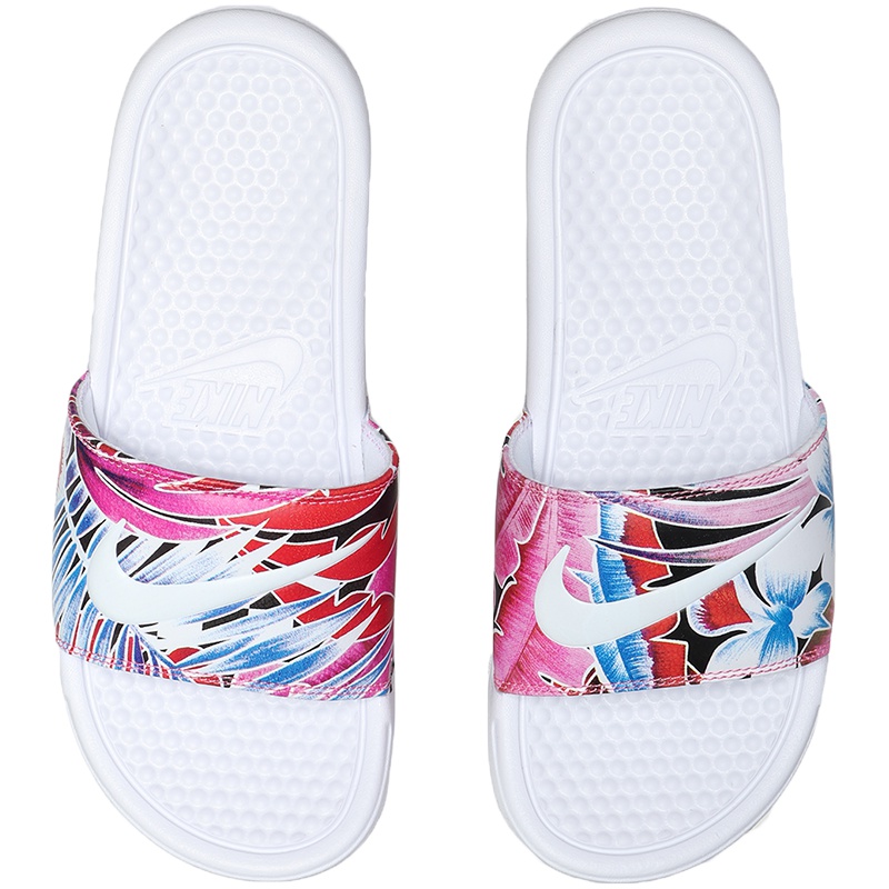 耐克女鞋拖鞋时尚花卉潮流一字休闲沙滩凉鞋运动鞋618919