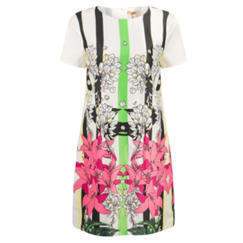 【福利款】拉夏贝尔印花混色短款连衣裙