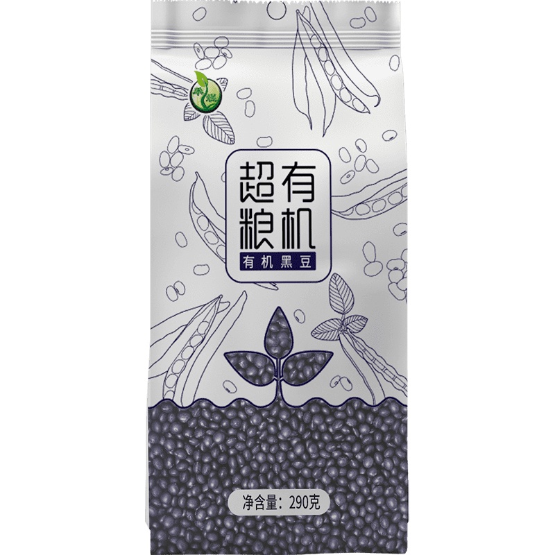 禾煜 有机黑豆 290g(东北粗粮五谷杂粮绿芯芽豆豆浆原料搭黄豆)