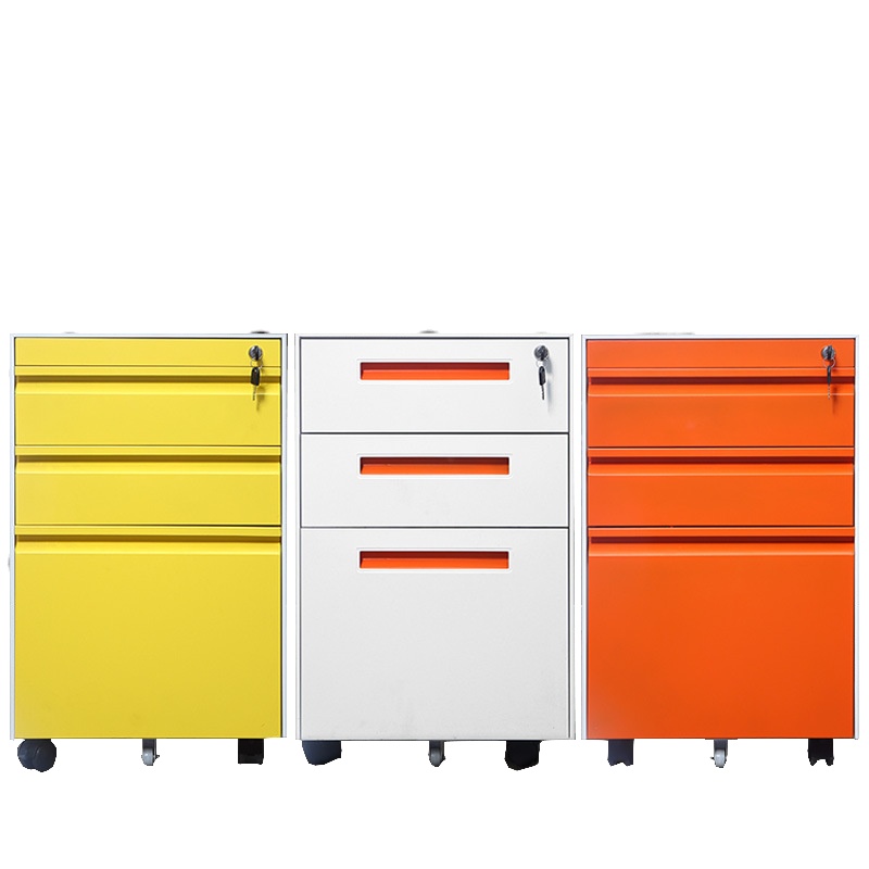 DXBG钢制办公活动柜三抽移动矮柜文件柜抽屉柜带锁桌下柜床头柜厂家直销