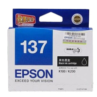 爱普生(Epson) XSW 打印机墨盒 T1371 适用K100/K200 黑色