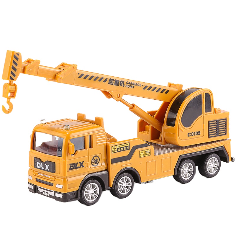 儿童工程车吊车起重机模型玩具车男孩小汽车玩具仿真救援玩具汽车 重型起重机