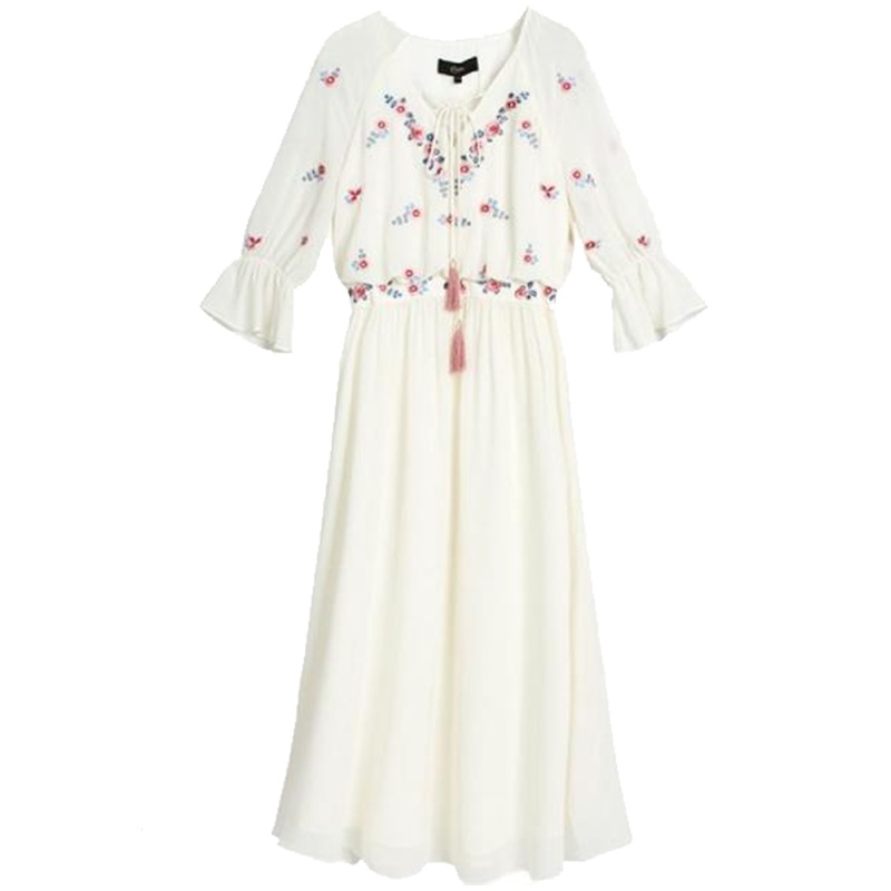 【热卖】拉夏贝尔旗下Candies春夏季新款韩版高腰百褶雪纺连衣裙30081488