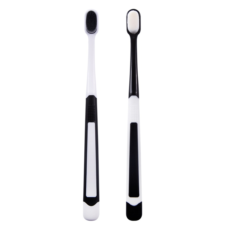 皓牛黑白万柔软毛牙刷2支
