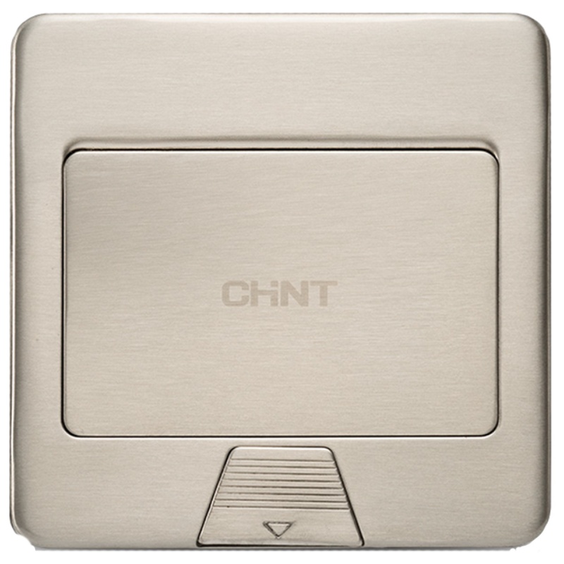 正泰地板插座地面插座方形铜合金/不锈钢地插五孔地插座底盒隐藏式插座不含地插暗盒空心地插底盒