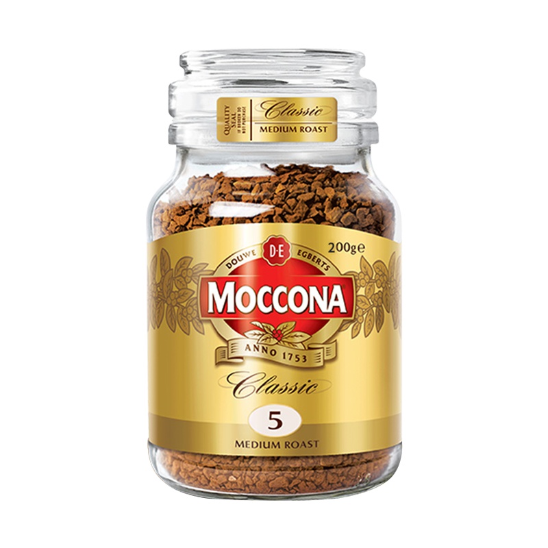 荷兰进口MOCCONA 摩可纳经典中度烘焙冻干速溶咖啡200g瓶装