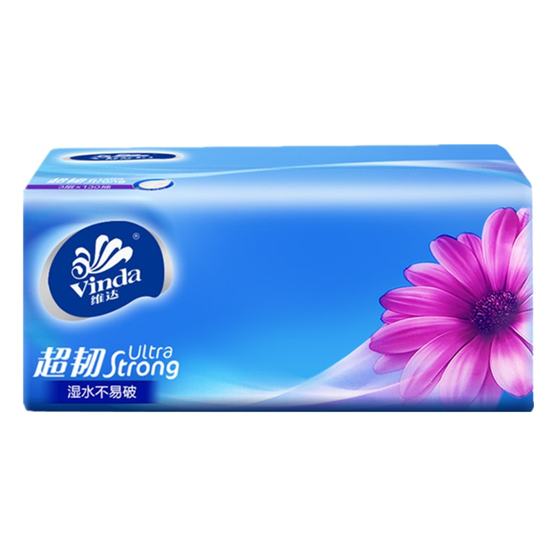 维达抽纸3层130抽6包超韧家用母婴抽纸实惠装卫生用无香软餐巾纸