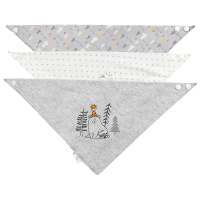 童泰TONGTAI纯棉三角巾婴儿双层按扣口水巾宝宝用品围嘴三块装均码不防水