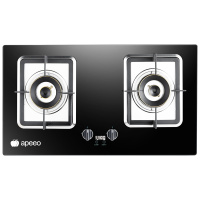 apeeo 燃气灶JZT-H-8636T天然气嵌入式台嵌两用智能定时安全童锁熄火保护纯铜火盖钢化玻璃面板双灶煤气灶