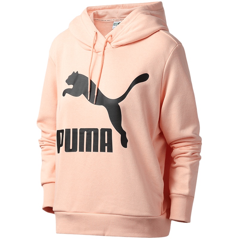 PUMA彪马女装运动服休闲LOGO款连帽针织卫衣59591588