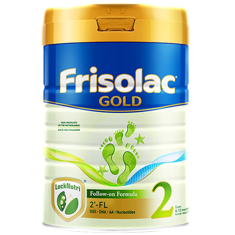 Friso 新加坡版金装美素佳儿 较大婴儿配方奶粉 2段 ( 6-12个月)900g/罐 荷兰原装进口