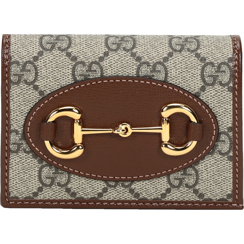 GUCCI 古驰 女士 马衔扣1955系列人造帆布配皮短款钱包钱夹 621887 92TCG