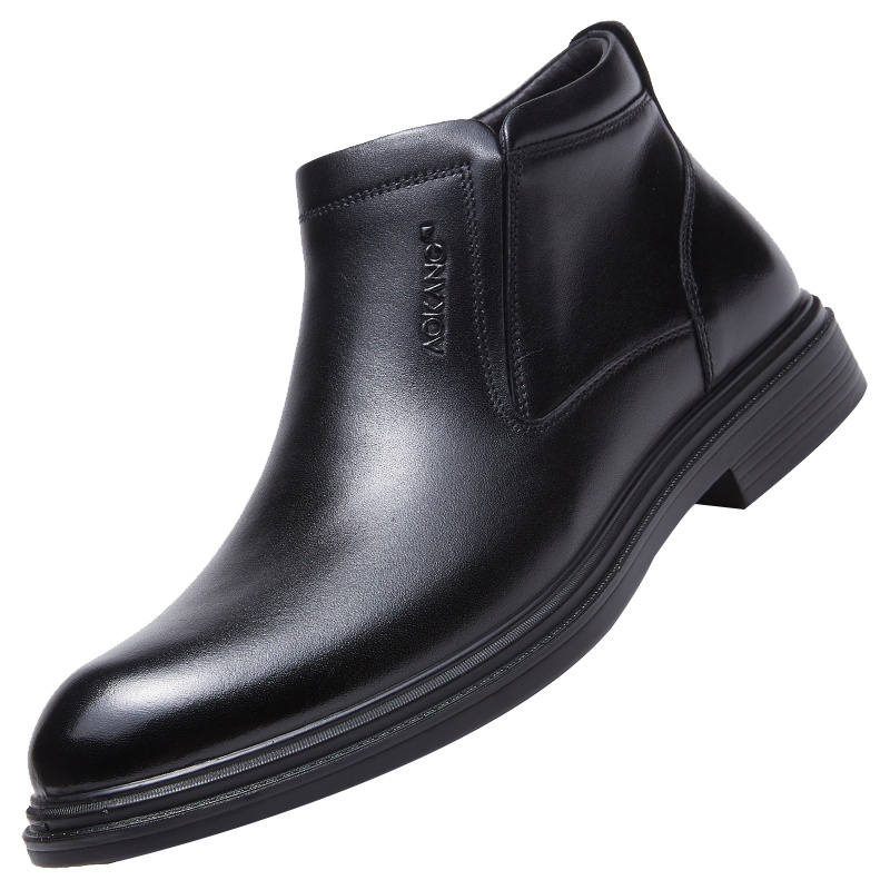 奥康男鞋冬季棉鞋男士加绒保暖皮鞋休闲棉皮鞋