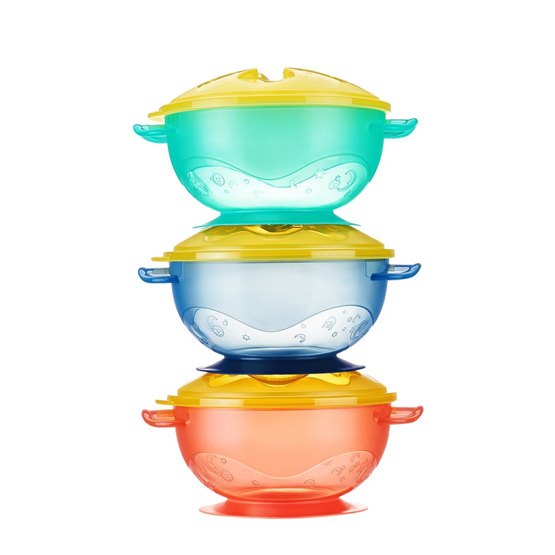 纽因贝 多彩吸盘辅食碗