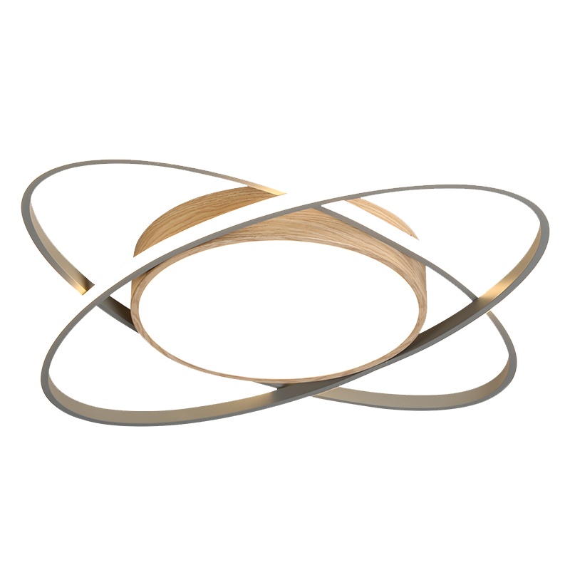 七只蚂蚁 2020北欧LED卧室吸顶灯圆形马卡龙木纹北欧风格卧室灯具家用温馨客厅书房灯饰创意简约后现代房间吸顶灯PY