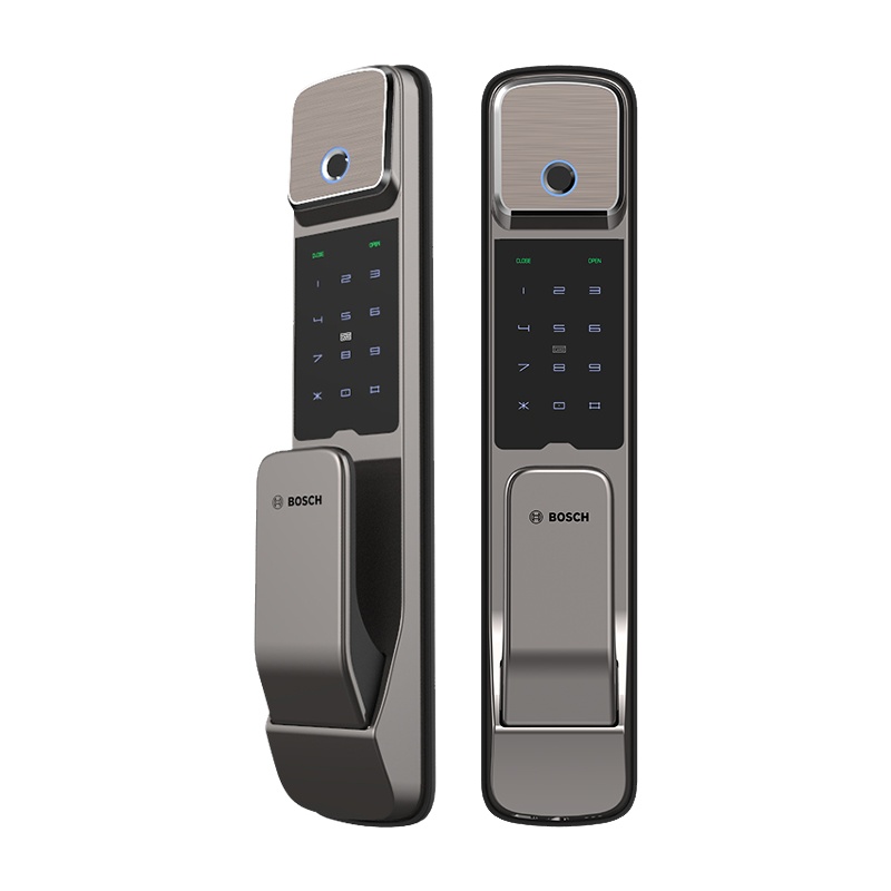博世(BOSCH)FU550指纹锁 智能家居家用防盗门密码磁卡锁 智能门锁电子锁 墨岩灰