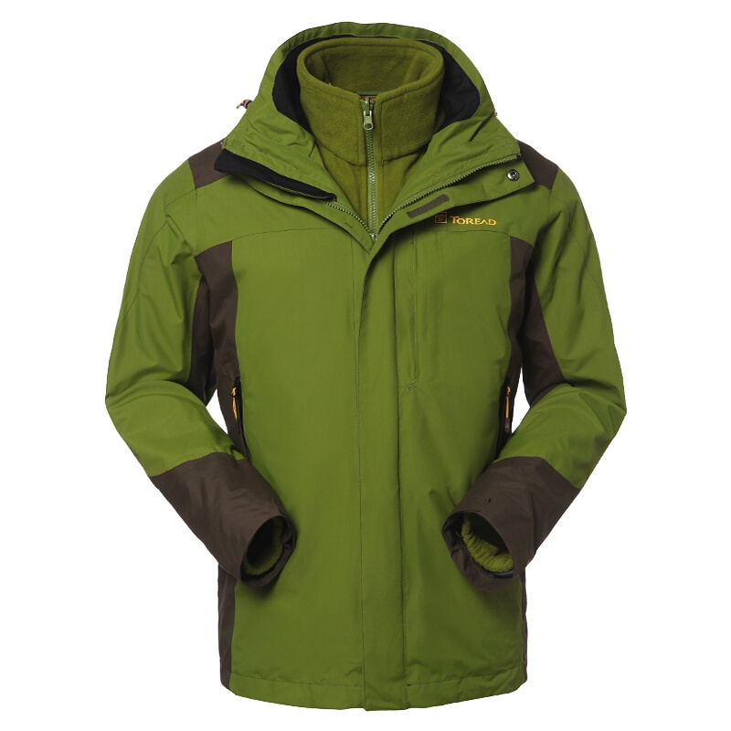 探路者(TOREAD) 冲锋衣户外秋冬男女情侣款防风保暖耐磨套抓绒内胆三合一冲锋衣TAWC91202/TAWC92291