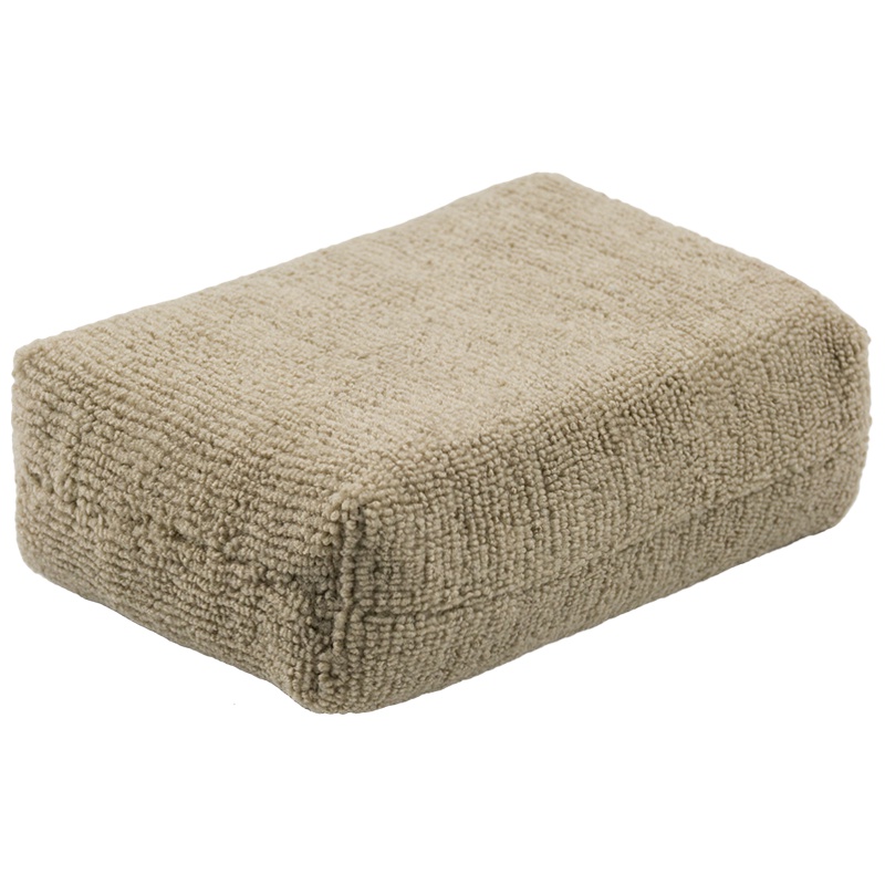 化学小子 上蜡毛巾块 乳状养护剂法宝 打蜡洗车配件海绵块 操作简单超强吸水易于拿捏（棕色）汽车用品