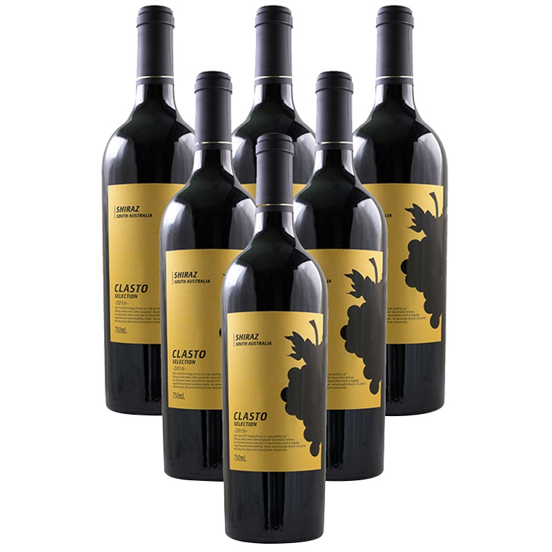 [预售]澳洲原装进口 南澳产区 嘉士图(CLASTO)精选 西拉干红葡萄酒 750ml 14%vol. 精选级别 6瓶装
