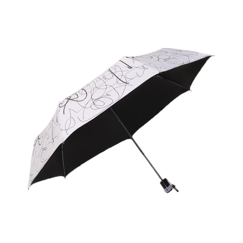 FEINUO菲诺 雨伞女太阳伞黑胶遮阳伞防晒防紫外线晴雨两用伞 千思万绪 折叠三折伞