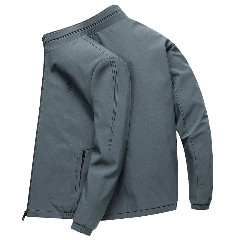 雅鹿男装男士抗皱易打理时尚插袋立领外套男士潮流夹克2092J02923