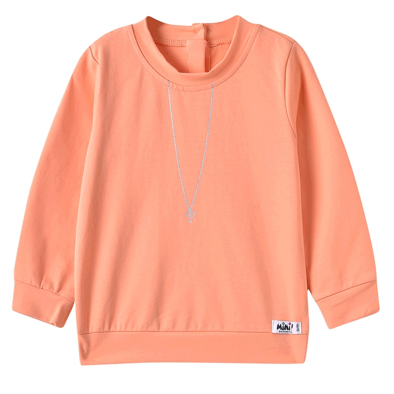 铅笔俱乐部童装2020春秋款女童纯色打底衫小童圆领T恤儿童长袖