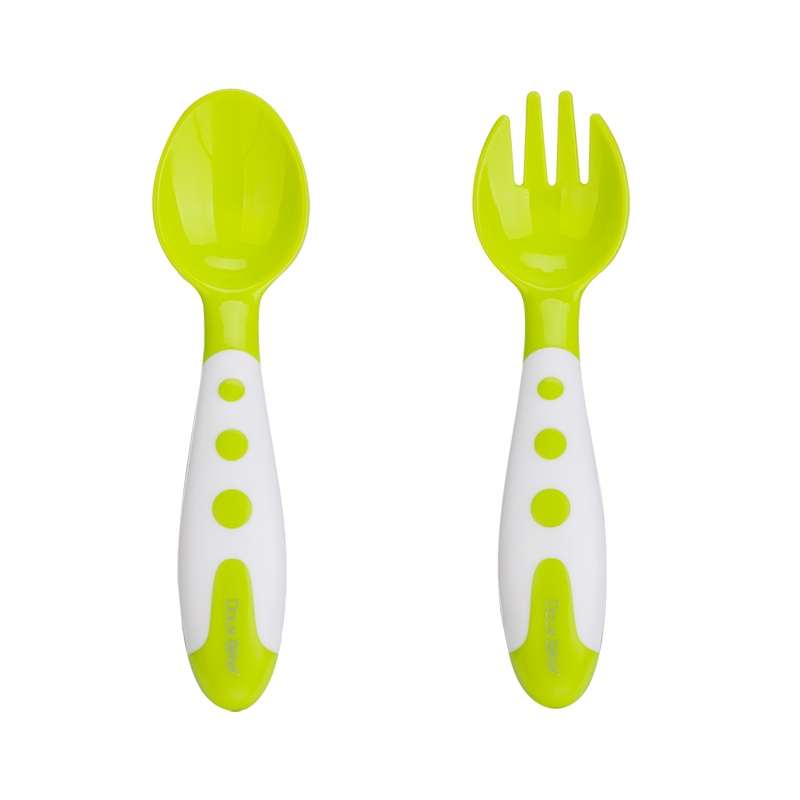 Douxbebe宝宝叉勺儿童学吃饭练习勺子套装便携餐具婴儿训练勺