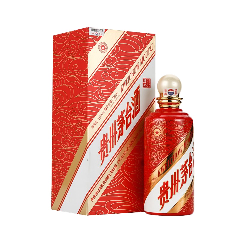 茅台酒 奥运庆功酒 文化研究会庆功酒 53度酱香型白酒 500ml单瓶 礼盒装