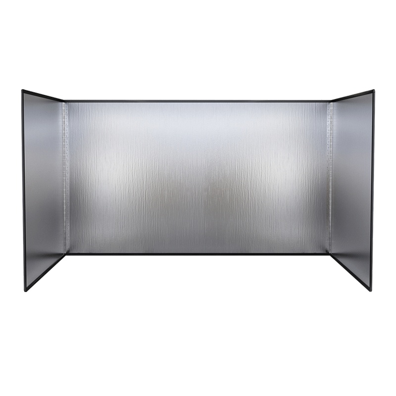 灵孜格不锈钢厨房挡油板煤气灶台炒菜防溅油烟机隔热耐高温防油挡板【四片折-长80cmx高50cmx深45cm】