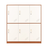 [一鹏]文件柜档案柜小六门柜拆装更衣柜存包柜鞋柜矮柜员工储物柜