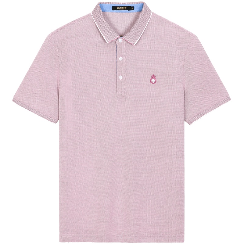 千纸鹤男装上衣2020春季新款翻领修身短袖polo衫男夏装25252