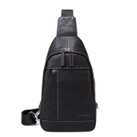 美洲野牛胸包男牛皮男包单肩斜挎包潮流休闲男士包包头层牛皮背包