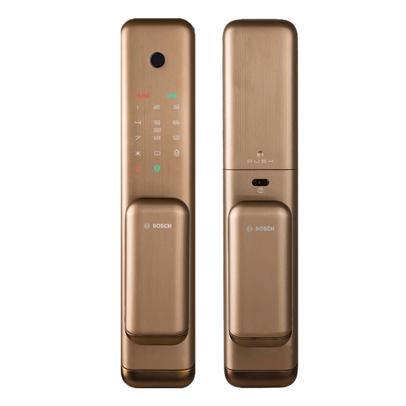 博世(BOSCH)指纹锁智能锁智能门锁 全自动电子锁 家用防盗门密码磁卡锁 EL500B琥珀金