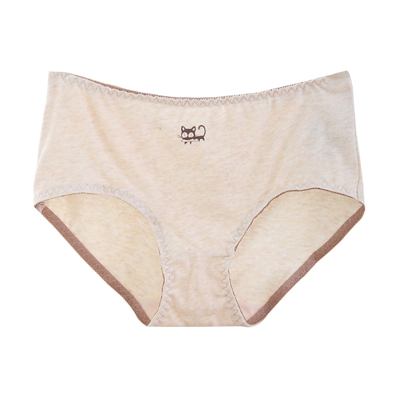 2条 ab内裤女纯棉档中腰少女全棉女士可爱三角裤学生短裤头女