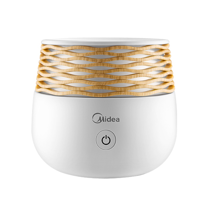 美的(Midea)LED香薰灯台灯夜灯卧室床头儿童加湿器呼吸护眼台灯创意暖光家用迷你型1W暖光(3300K以下) 白