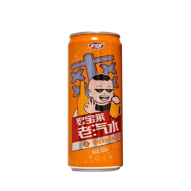 宏宝莱老汽水 桔子味饮料 330ml*8罐