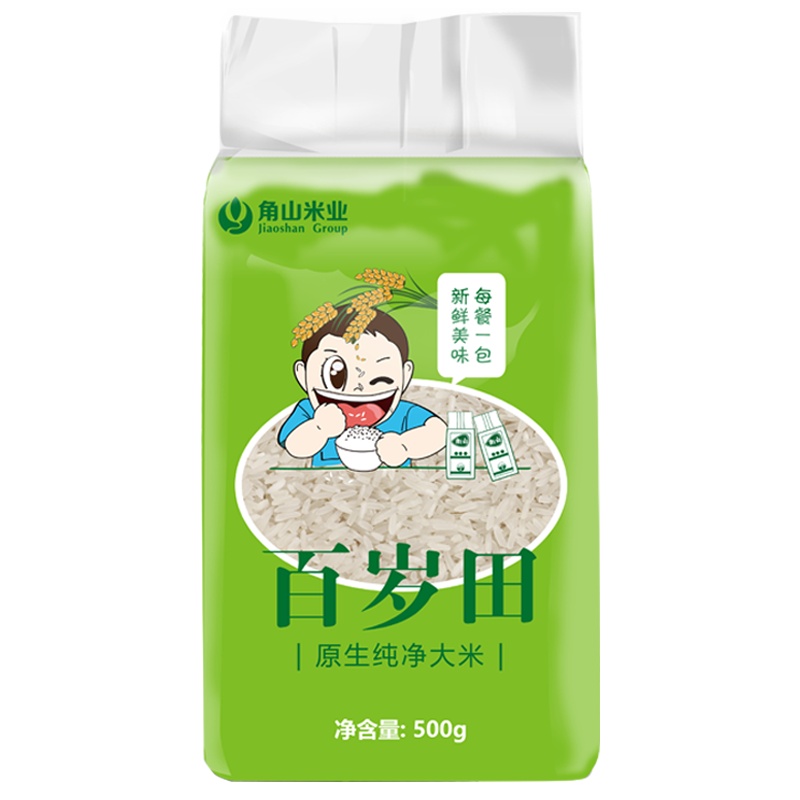 角山(JiaoShan)百岁田 长粒籼米 南方大米 新米 新鲜大米 软米500g