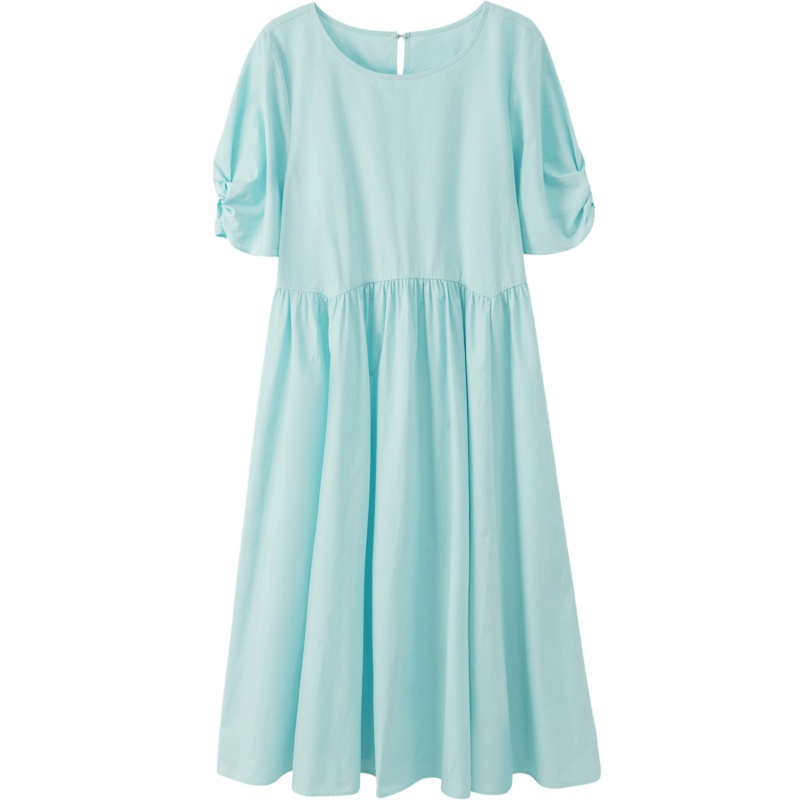 OtherMix初恋甜系连衣裙2021年夏季新款宽松圆领百搭女式短袖裙子