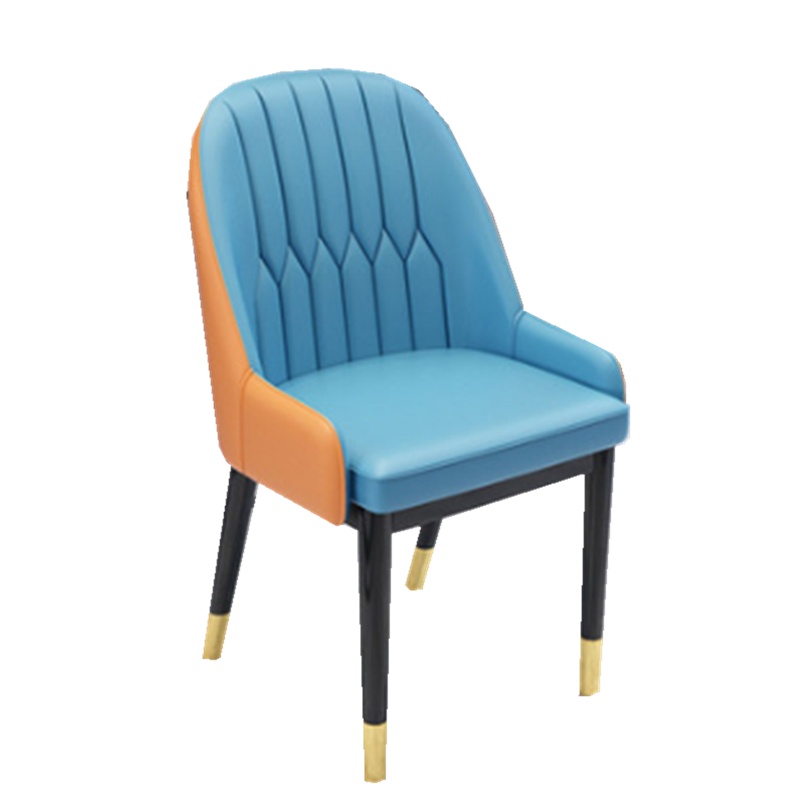 周鼎皖简约靠背椅洽谈椅酒店椅餐桌椅书桌电脑椅子(zdwy-2钢架皮椅)