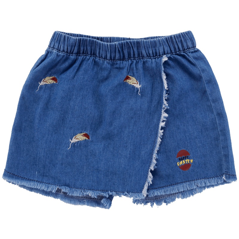 商场同款小红豆女童牛仔短裤纯棉夏装新款儿童裙裤小女孩外穿裙裤