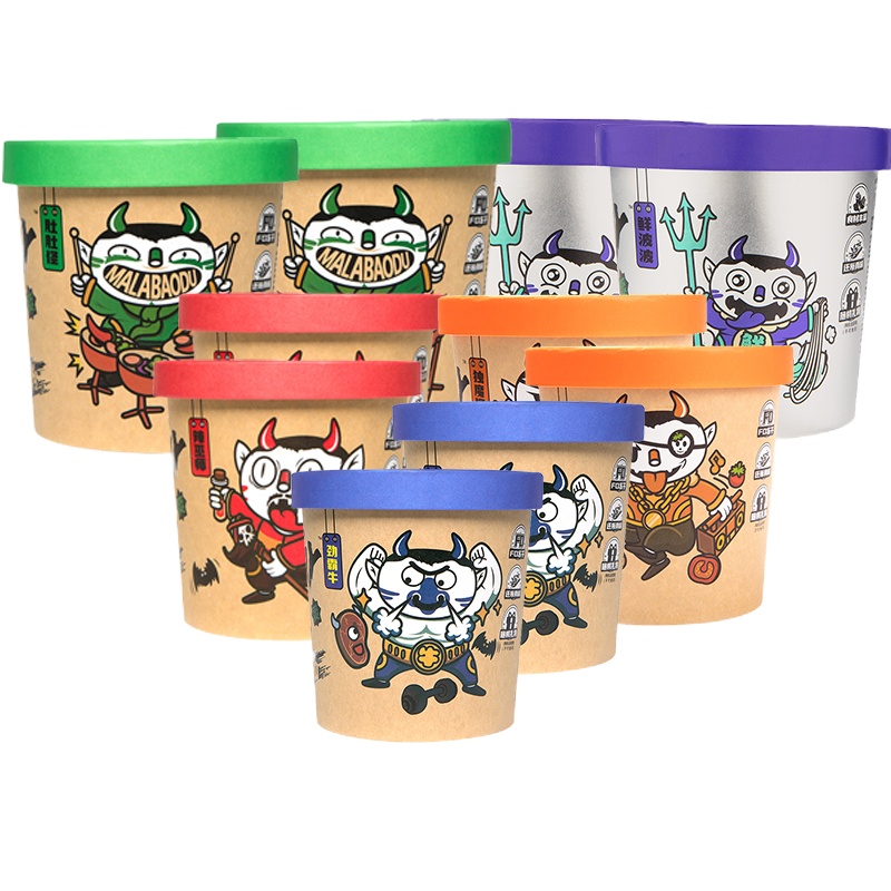 食族人混合口味 (原味2桶 麻辣爆肚粉2桶 番茄鸡蛋面2桶 私房牛肉面2桶 锡纸花甲粉2桶)